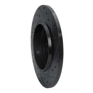 Mercedes-Benz ML500 Brake Rotor (1) - Rear Left - R1 Concepts - Drilled & Slotted - Black - `00-`05